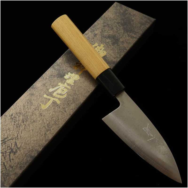 Miura MIURA Gin-san n°3, Aji-kiri double tranchant, manche en orme (105/120 mm)
