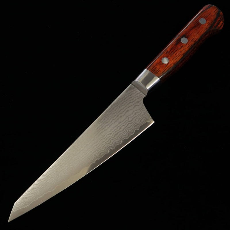 SAKAI TAKAYUKI Honesuki VG10 33-Layer Damascus Hammered Mahogany Handle (150mm) 