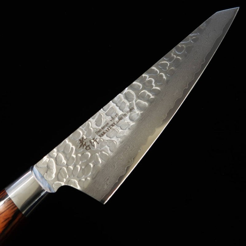 SAKAI TAKAYUKI Honesuki VG10 33-Layer Damascus Hammered Mahogany Handle (150mm) 