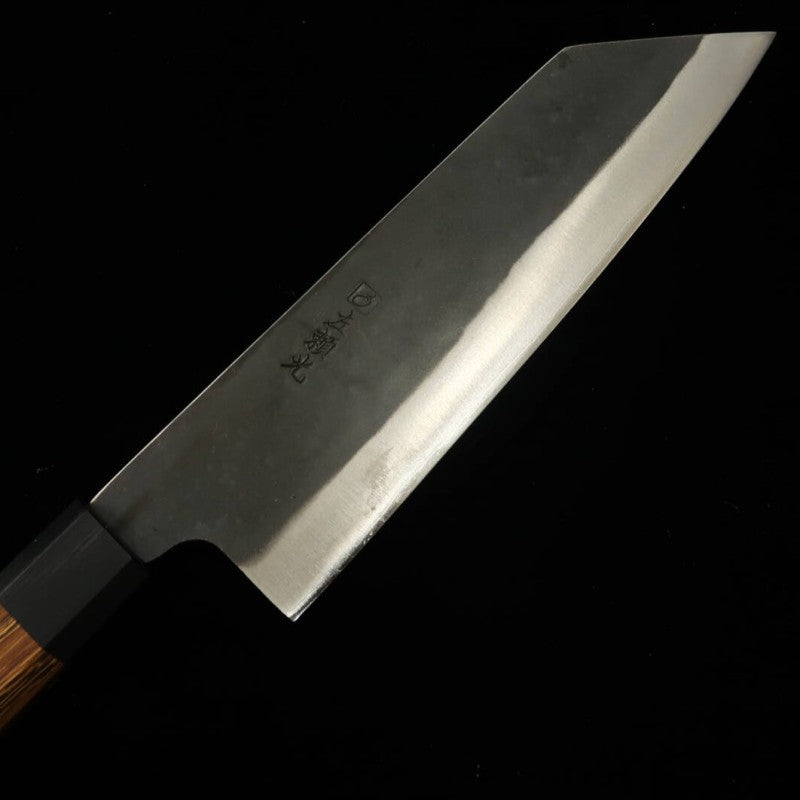 HIDARI YORIMITSU Bunka Blue Steel Black Finish Iron Wood Handle (200mm)