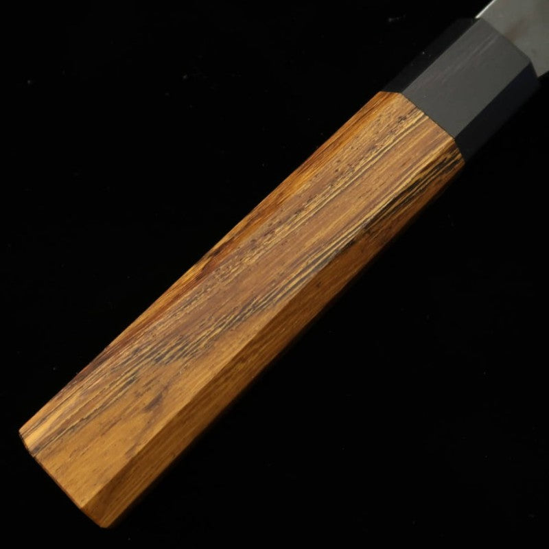 HIDARI YORIMITSU Bunka Blue Steel Black Finish Iron Wood Handle (200mm)