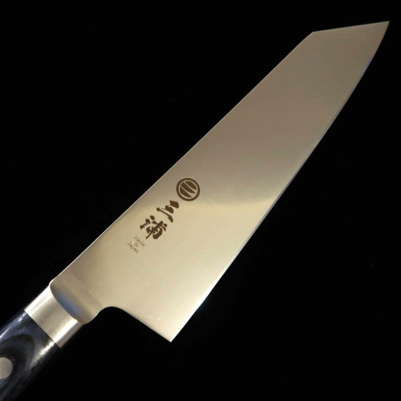 MIURA, Bunka, AUS8, manche en bois laminé bleu (195mm)