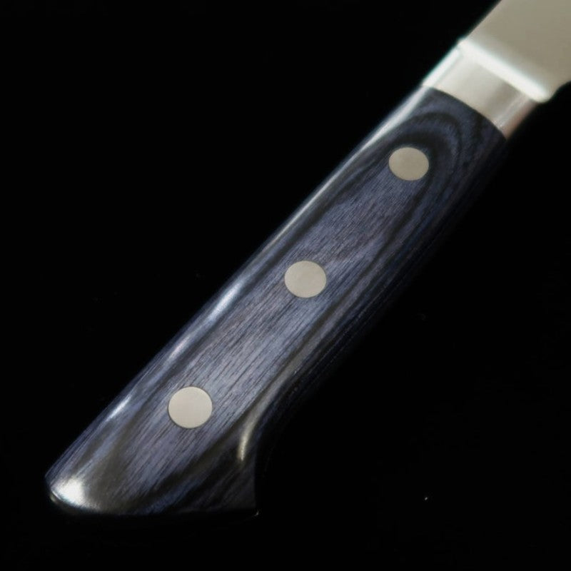MIURA, Bunka, AUS8, manche en bois laminé bleu (195mm)