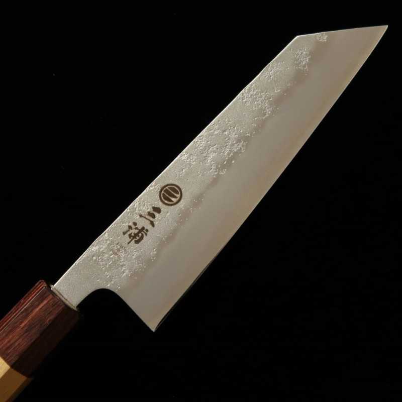 MIURA Acier Gin-san n°3 Inox Couteau Bunka Manche en zelkova (170 mm)