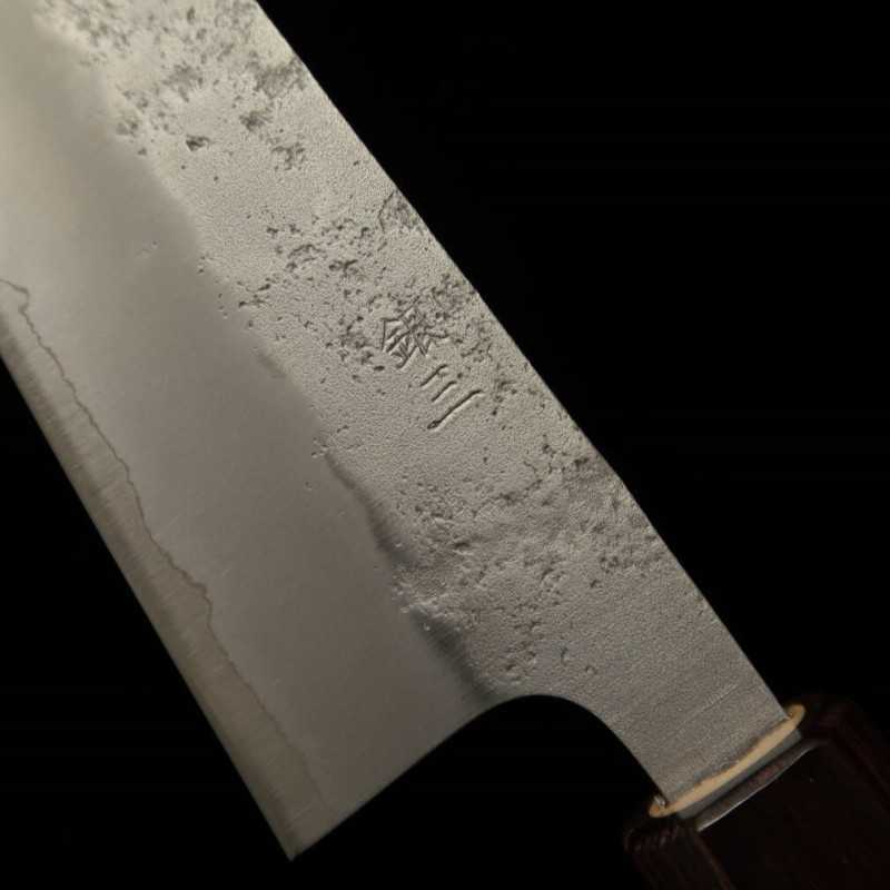 MIURA Acier Gin-san n°3 Inox Couteau Bunka Manche en zelkova (170 mm)