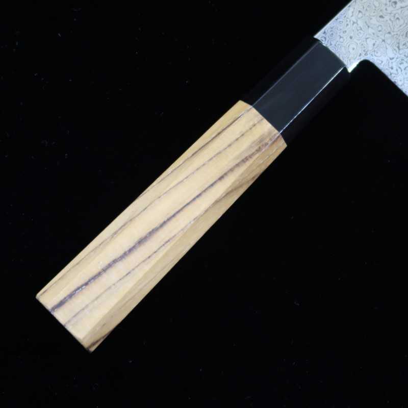 Miura VG10 Inox Damas noir, couteau Bunka (180mm)