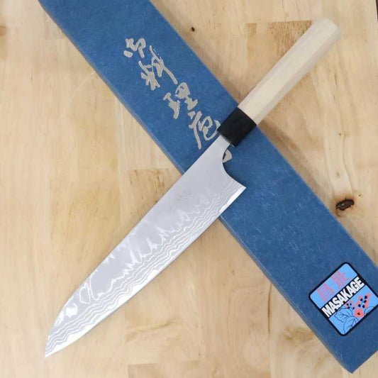 Gyuto MASAKAGE Shirogami No. 2 cabo em magnólia (210/240mm)