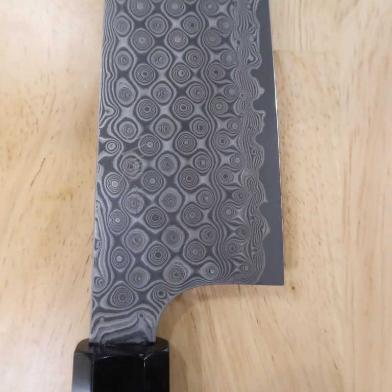 Forja de cuchillos Nitō NIGARA Anmon Gyuto SG2 mango octogonal de ébano (210-270 mm)