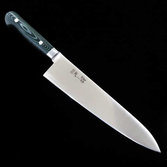 酔心 SUISIN INOX PREMIUM 牛刀 マイカルタ ハンドル 緑/黒 (210/240cm)