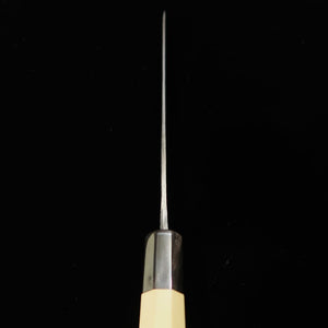 Mikata-ya Hinoura Acier Blanc n°2 Finition brute Poire Manche octogonal en magnolia Couteau de chef (210/240 mm)
