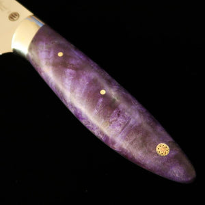 Asurah Knives × Miura MIURA VG10 acabado espejo, mango personalizado azul, gyuto (210 mm)
