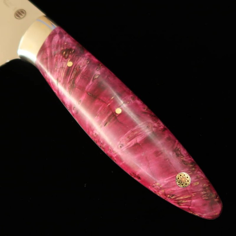 Asurah Knives × MIURA VG10 Finition miroir Manche personnalisé rouge Gyuto (210mm)