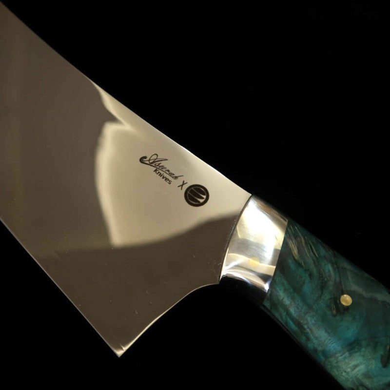 Asurah Knives × Miura MIURA VG10 acabado espejo mango personalizado verde gyuto (240 mm)