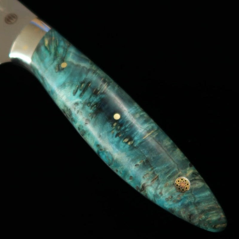 Asurah Knives × Miura MIURA VG10 acabado espejo mango personalizado verde gyuto (240 mm)