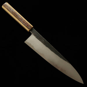 Gyuto HADO Aogami no.1 damasco acabado negro, mango de corteza de cerezo jaspeado (210/240 mm)