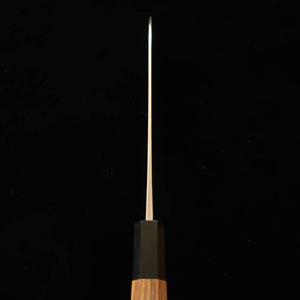  Gyuto Yoshikane HATSUKOKORO SKD (aço semi-inoxidável) com acabamento acetinado e cabo em teca (210mm)