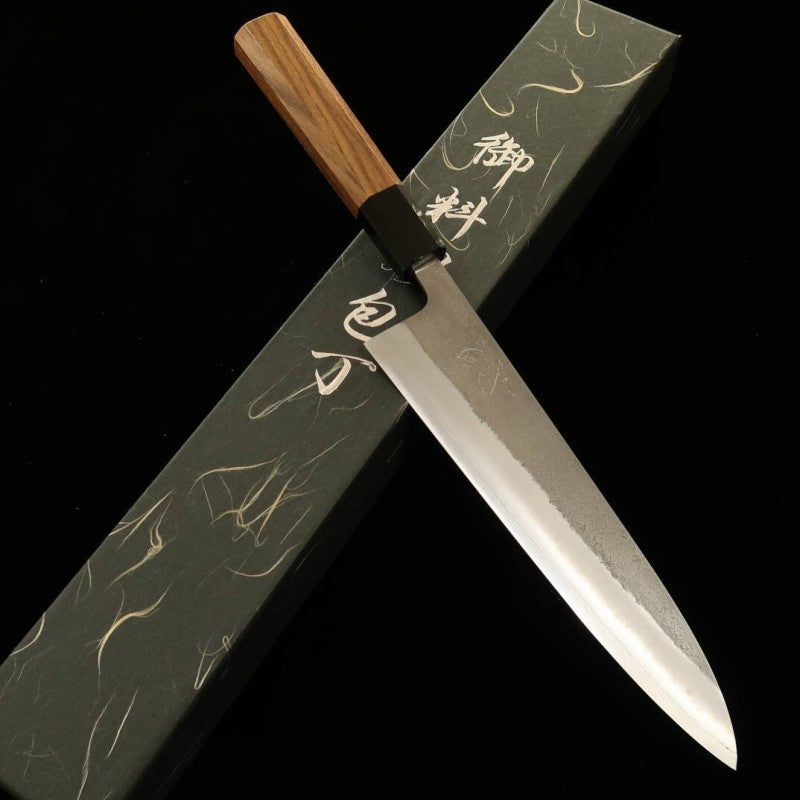 HATSUKOKORO SKD (semi-inox) Nashiji Manche en teck Gyuto (210 mm)