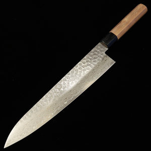Miura MIURA Gyuto AUS10, martelé, damas, manche en noyer (240 mm)