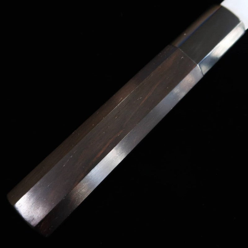 Miura Itadaki, por Yoshikazu Tanaka, Gyuto, aço Shirogami #2, acabamento shinogi, cabo octogonal em ébano (240 mm)