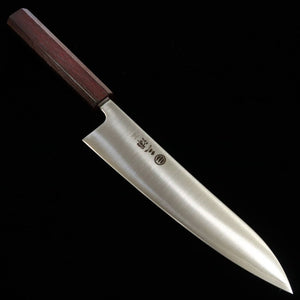 Faca Gyuto Miura Ginsan Número 3 com cabo octogonal Sanmurasaki (210mm)