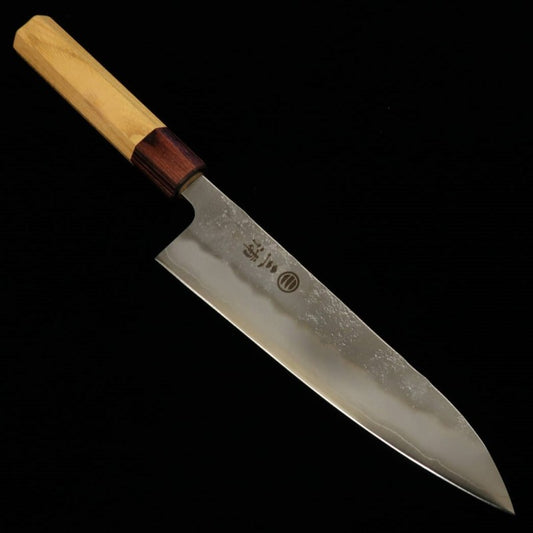 Gyuto MIURA, Silver No. 3 Steel, Nashiji, Keyaki Octagonal Handle (180mm) 