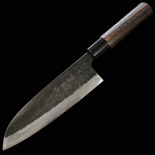 三輪 MIWA 牛刀 青紙一号 黒打ち 焼栗柄 (165mm)