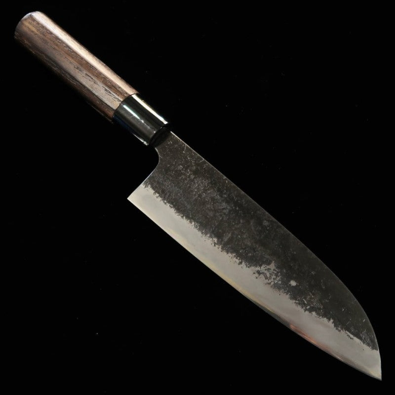Gyuto MIWA Blue Steel Black Finish Roasted Chestnut Handle (165mm) 