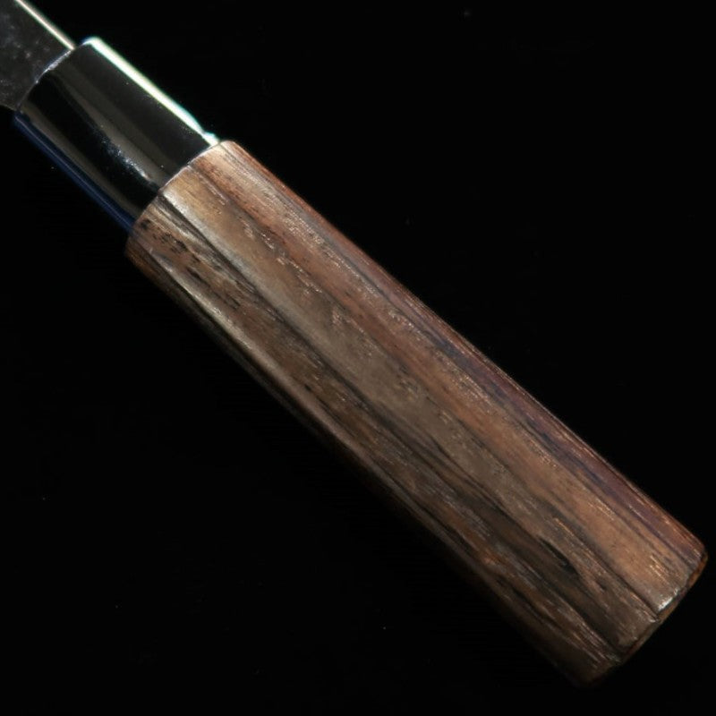 Gyuto MIWA Blue Steel Black Finish Roasted Chestnut Handle (165mm) 