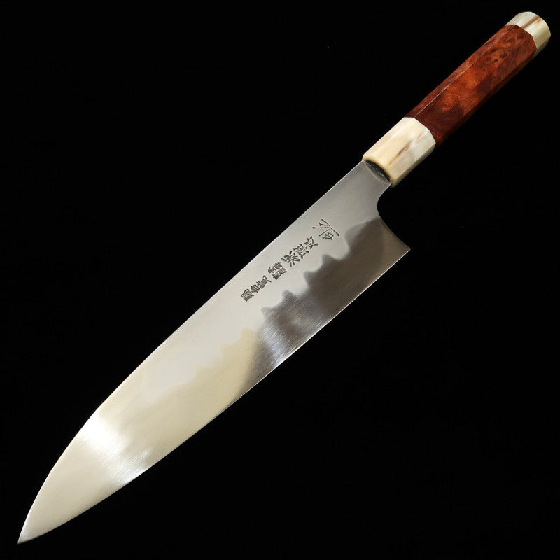  Gyuto MIZUNO Aogami No. 1 Honyaki DX Acabamento Dragão   (240mm)
