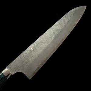 Nigara Hamono NIGARA SG2 Gyuto martelé poli, manche turquoise (240mm)