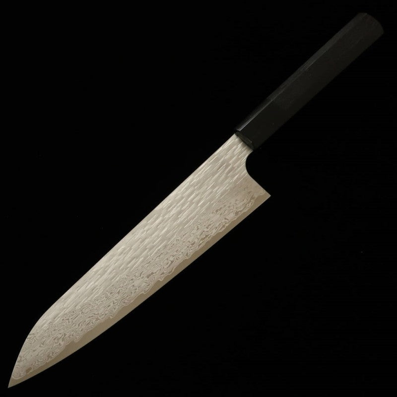 Forja de cuchillos NIGARA VG XEOS damasco martilleado, gyuto, mango de ébano (210/240 mm)