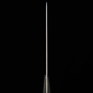 Nomura Kazuo KAZUO NOMURA Acier Blanc n°2, damas à l'encre, Gyuto, manche en micarta noir (180/210 mm)