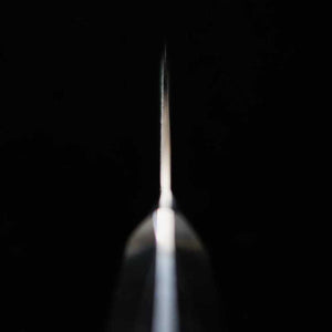 Nomura Kazuo KAZUO NOMURA Acier Blanc n°2, damas à l'encre, Gyuto, manche en micarta noir (180/210 mm)