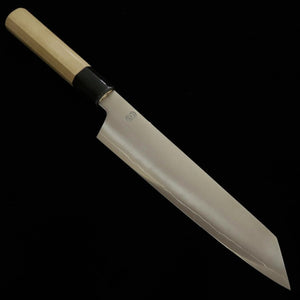 Sakai Kikumori SAKAI KIKUMORI Kikugetsu Gin Kiritsuke Gyuto Acier argenté n°3 Manche octogonal en magnolia (210mm)