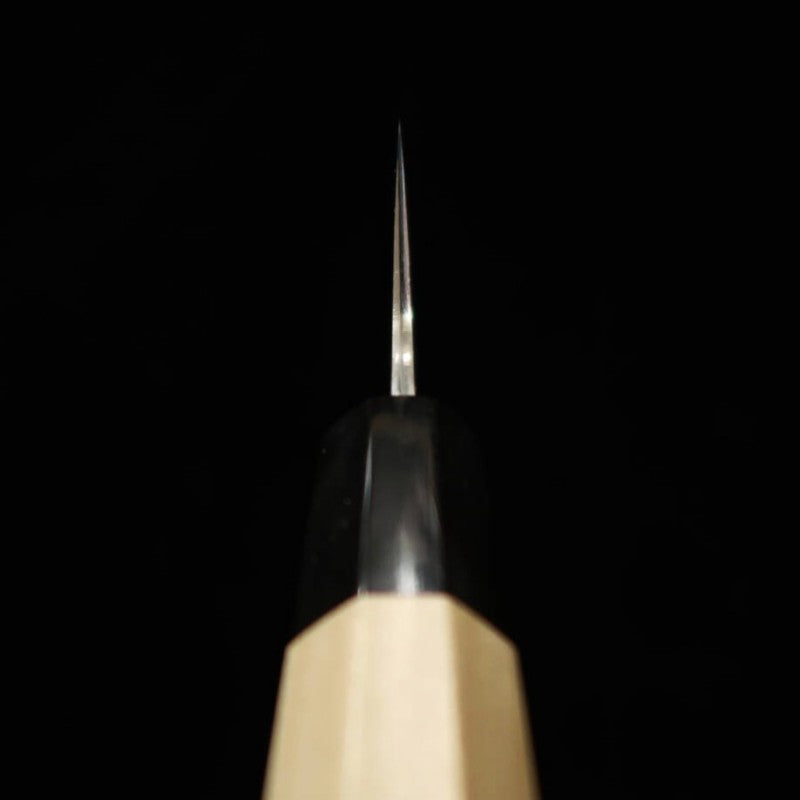 Sakai Kikumori Kikuzuki Gin Gyuto Ginsan Nº 3 cabo octogonal em magnólia (210mm)