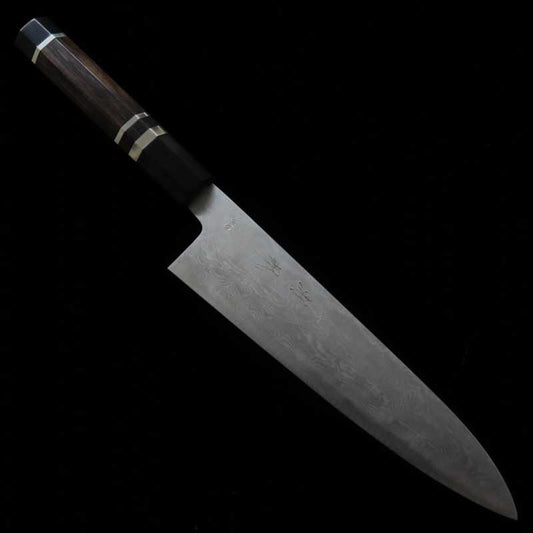 三浦佩 MiuraKnivesObidama 牛刀VG10ダマスカス　黒檀銀巻柄 (210/240mm)