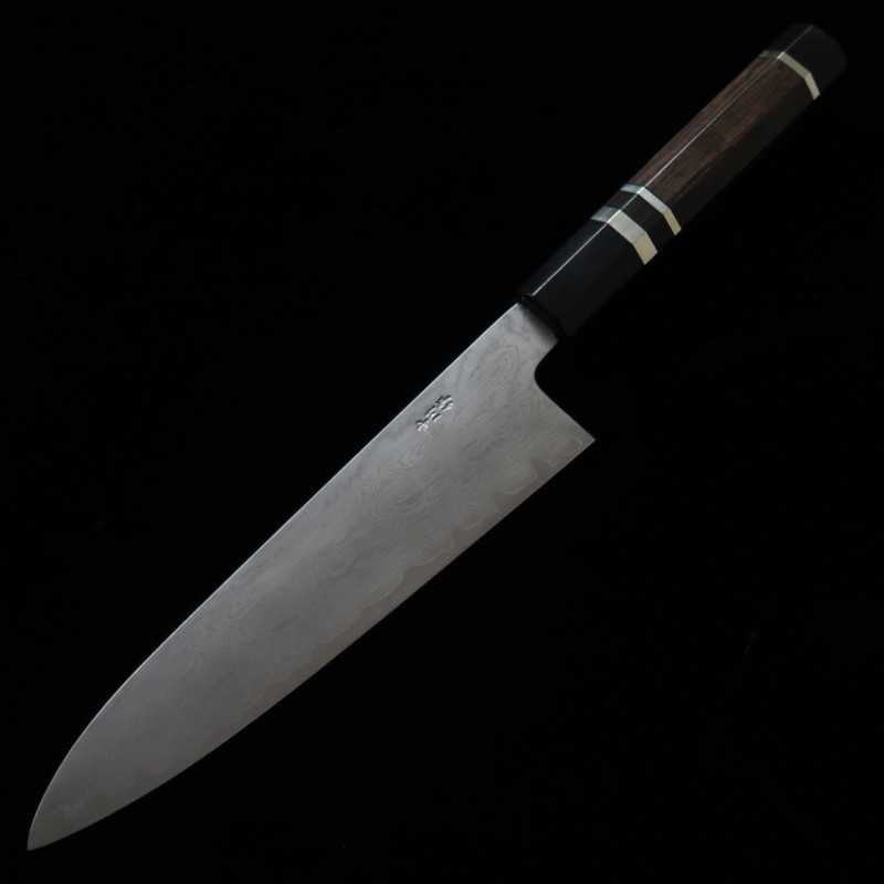 Gyuto Miura Obidama Inox VG10 Damasco Cabo em Ébano (210/240mm)