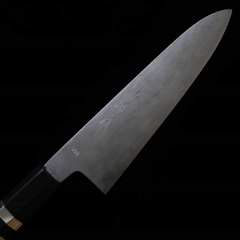 Gyuto Miura Obidama Inox VG10 Damasco Cabo em Ébano (210/240mm)