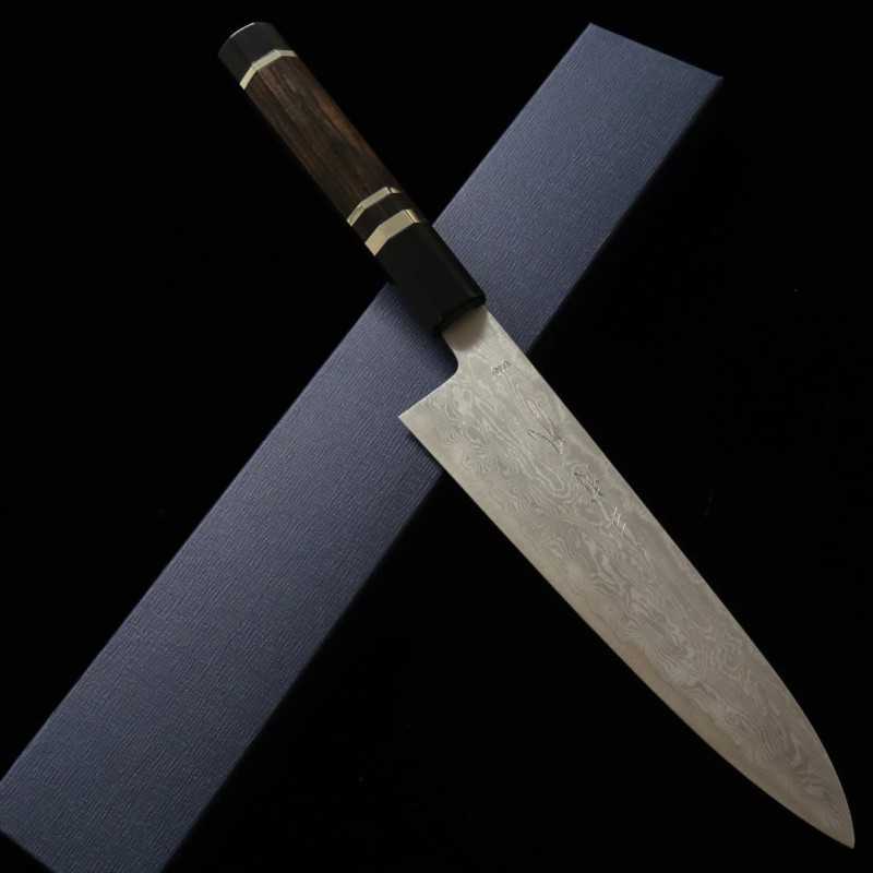 Gyuto Miura Obidama Inox VG10 Damasco Cabo em Ébano (210/240mm)