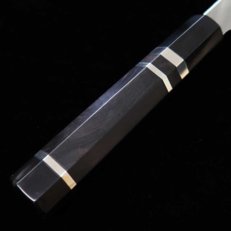 Gyuto Tadokoro Inox Ginsan acabamento espelhado cabo octogonal em ébano (210mm)