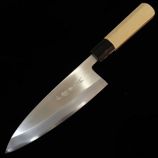 MIURA, Deba pour gaucher, Acier Blanc No.2, manche octogonal en magnolia (105-180 mm)