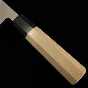 Deba Canhoto MIURA Shirogami No. 2 com cabo octogonal em formato de magnólia (105-180mm)