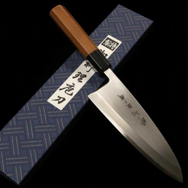 Deba SUISIN Ginsan, Magnolia Handle - Mount Fuji - (165mm)