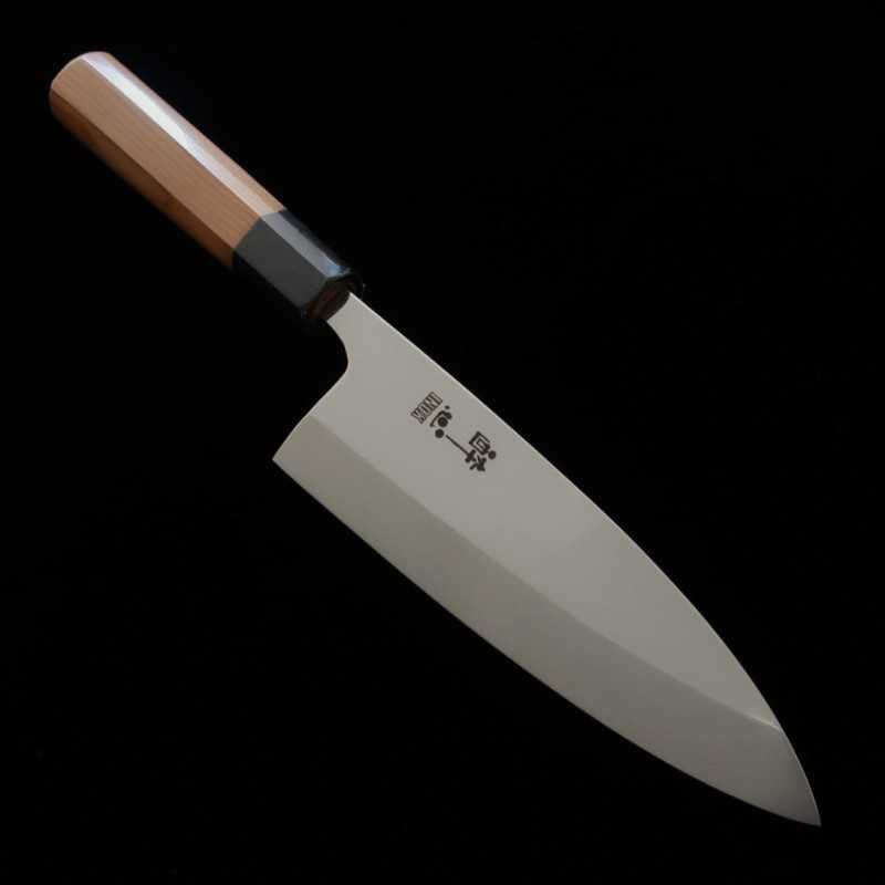 Suishin SUISIN INOX Honyaki Deba Cabo octogonal de ichii (teixo japonês) (180/210 mm)