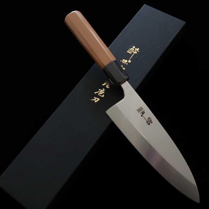 Suishin SUISIN INOX Honyaki Deba Cabo octogonal de ichii (teixo japonês) (180/210 mm)