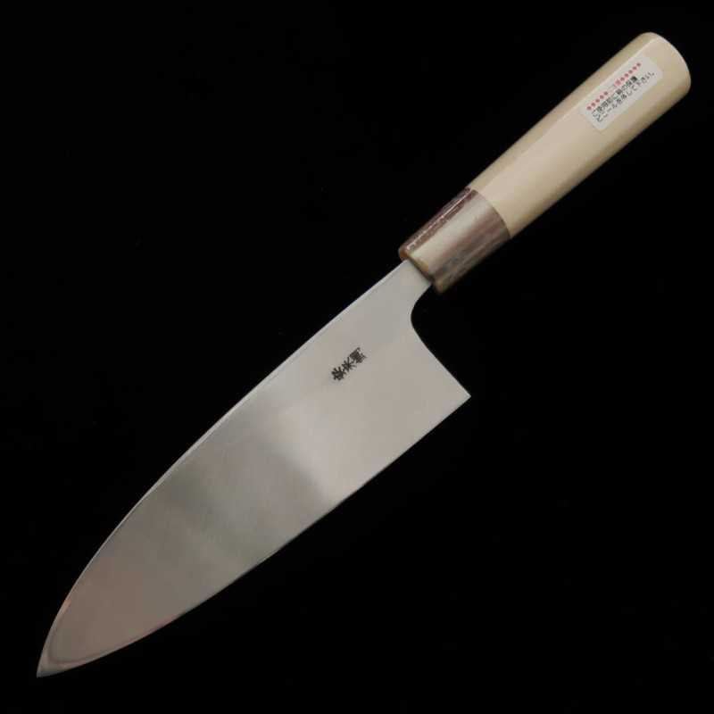 SUISIN Deba, acier Yasugi, manche en magnolia forme châtaigne (150–210 mm)
