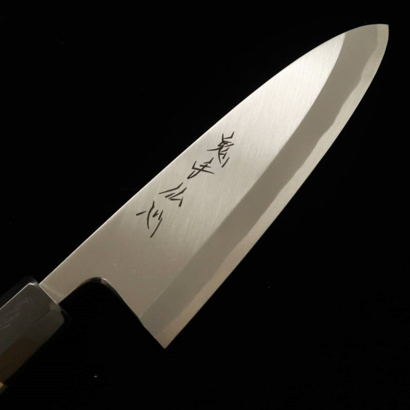 酔心 SUISIN por Kenji Togashi, Onitebushin Deba, aço branco nº 2, cabo octogonal de magnólia (150-210mm)