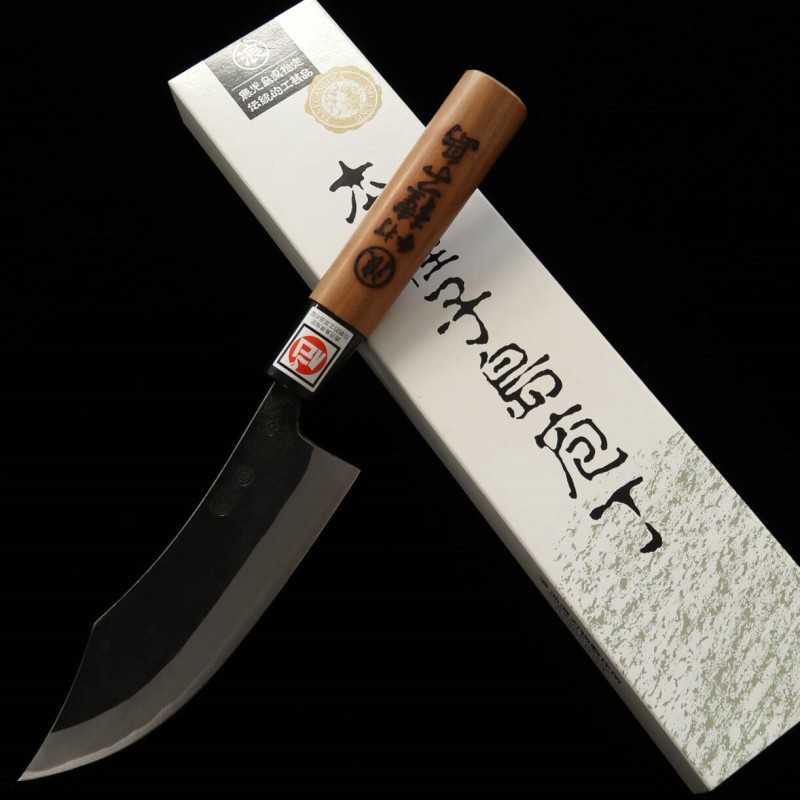 Ikenami Hamono IKENAMI HAMONO Shirogami nº1 acero inoxidable laminado mango de cerezo cuchillo para ciervo (150/180 mm)