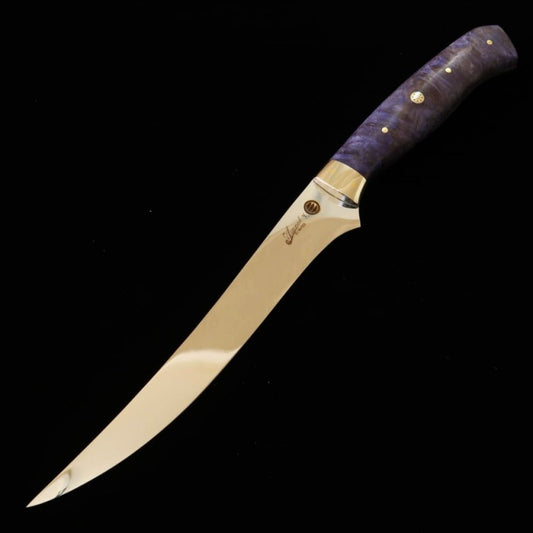 steak knife AsurahxMiura com cabo personalizado e acabamento espelhado SUS420J2 (150mm) 