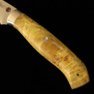 Asurah Knives × Miura MIURA SUS420J2 acabado espejo, mango personalizado amarillo, cuchillo fileteador (160 mm)